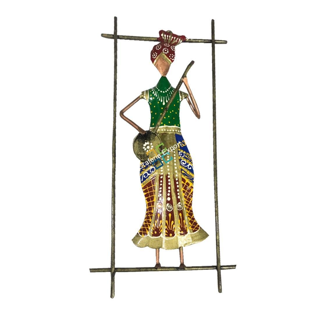 Tribal Punjabi Musical Man Wall Hanging / Traditional Handicrafted wall decor set of 3