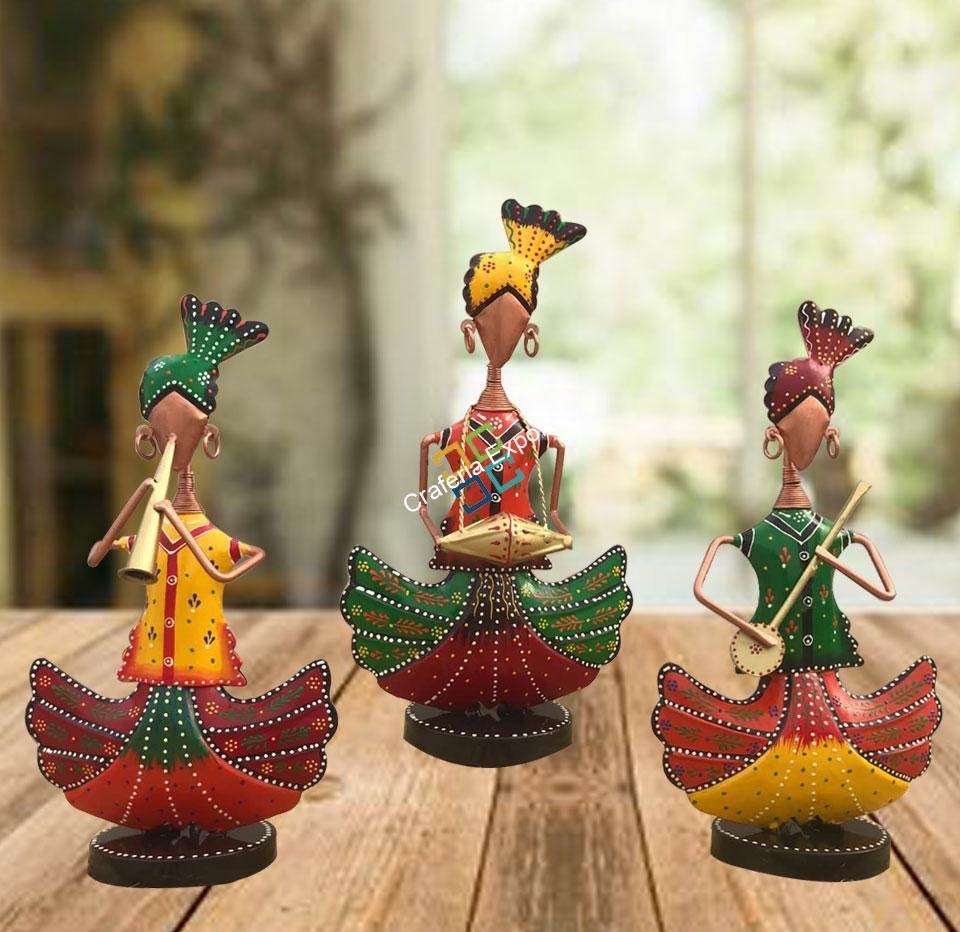 Colourful Indian Musical Men Figurine/Showpiece For Home Decor