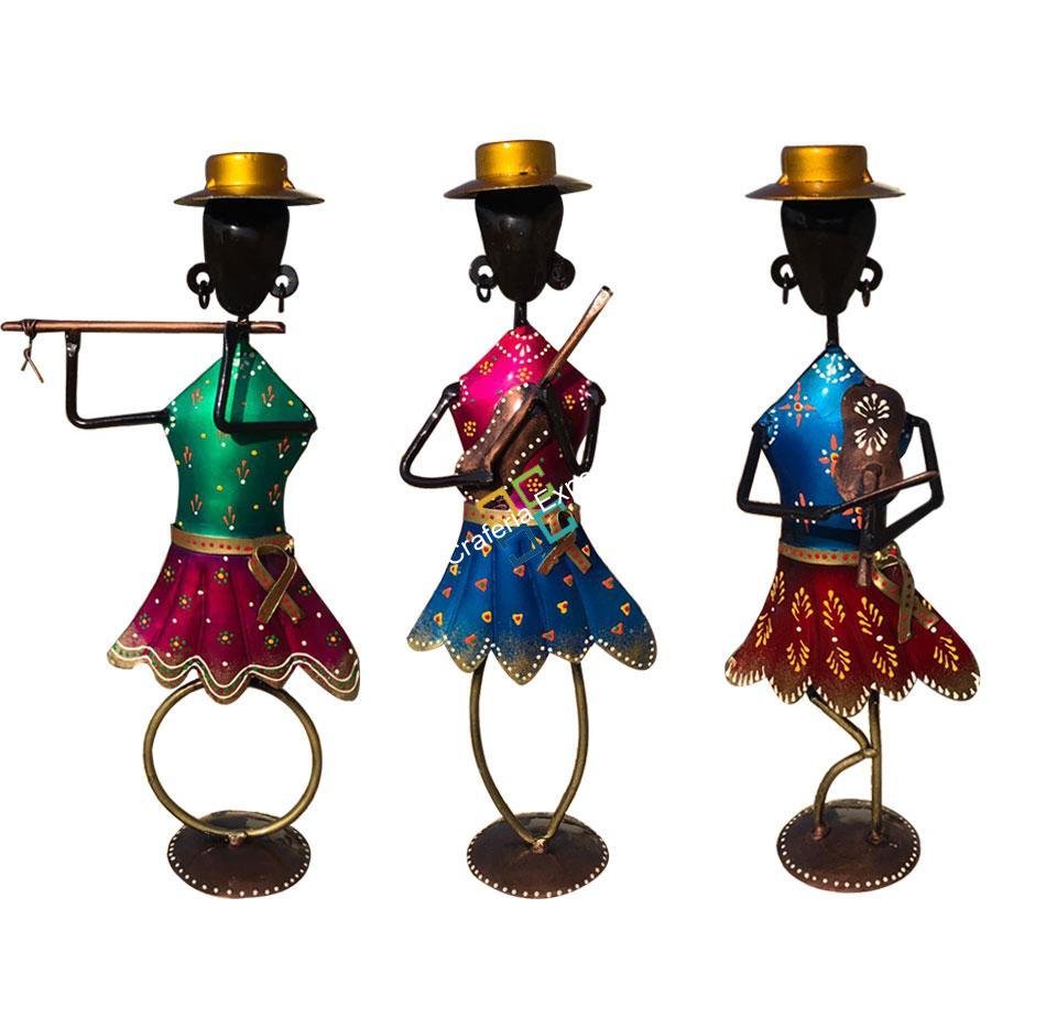 Handcrafted musical dancing dolls showpiece(Set of 3)