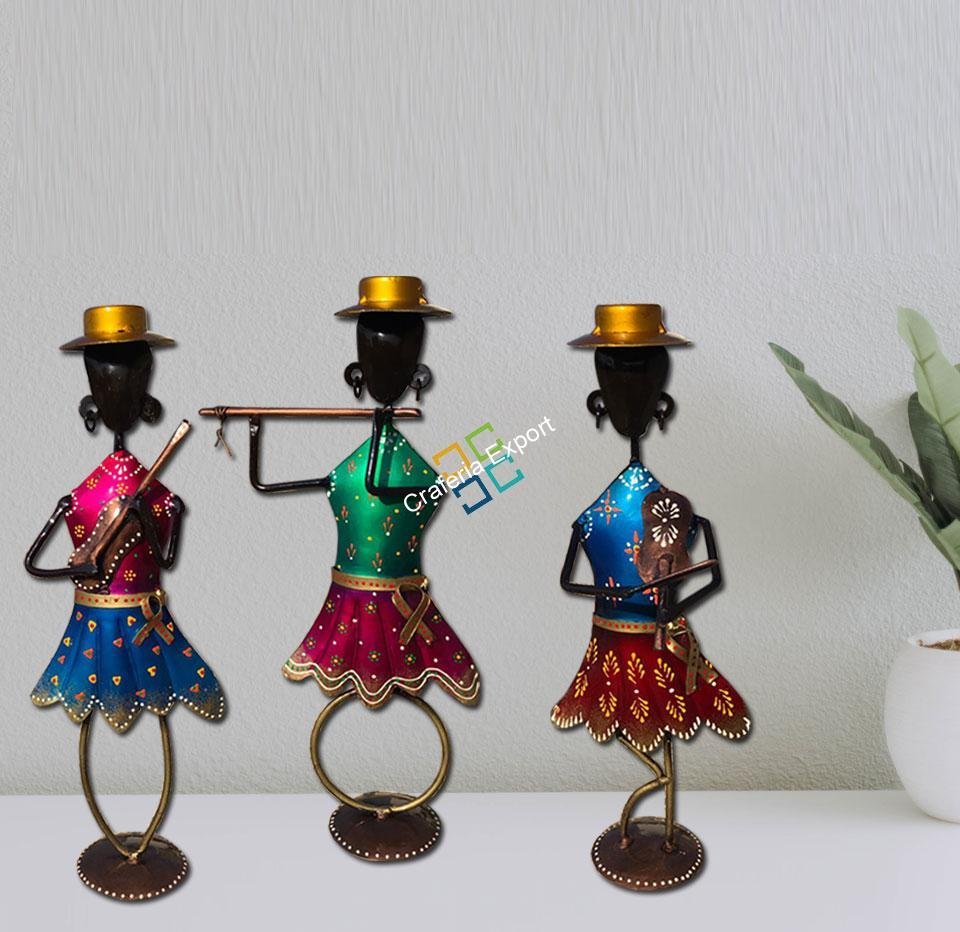 Handcrafted musical dancing dolls showpiece(Set of 3)