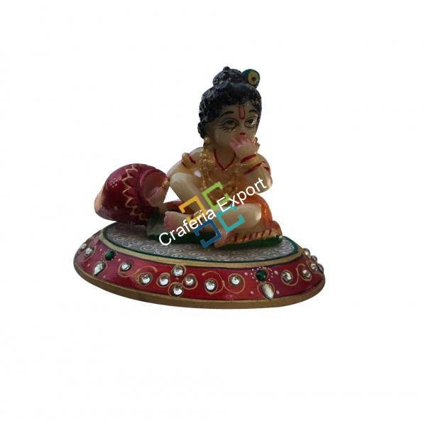 little krishna kanhaiya eating makhan Idol /statue showpiece for gift or home decor
