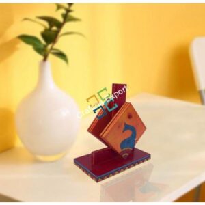 Wooden Tea Coaster Set With Stand for Decoration