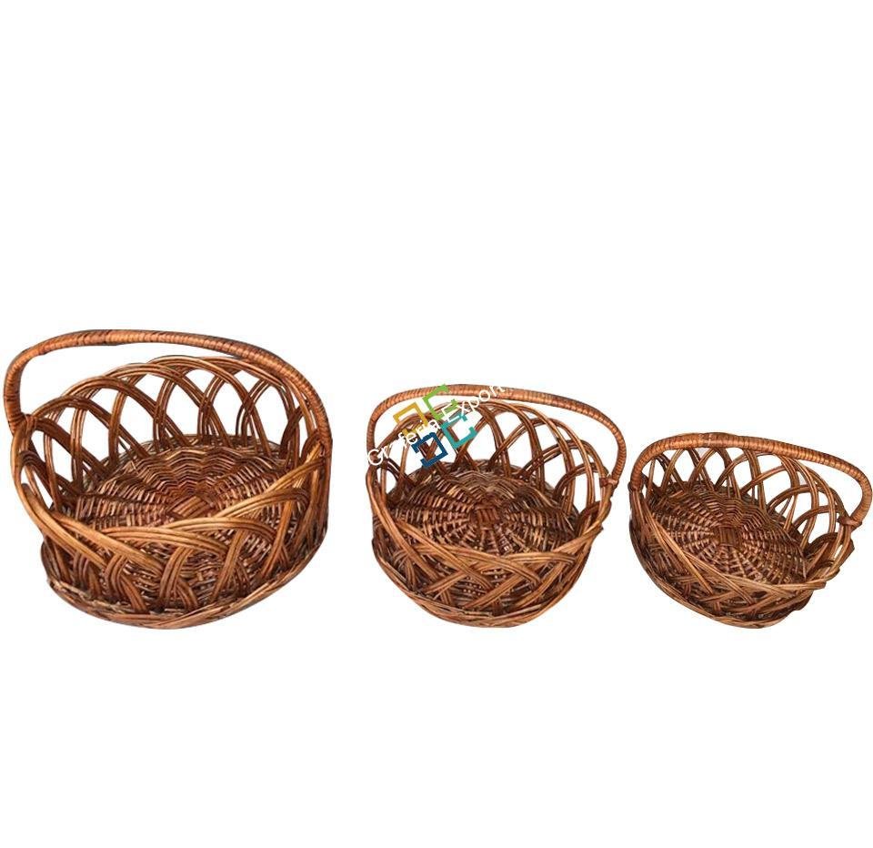 Eco-Friendly Cane Fruit Basket/Hamper Basket For Home, Hotel and Restaurant Decor/Gift Item