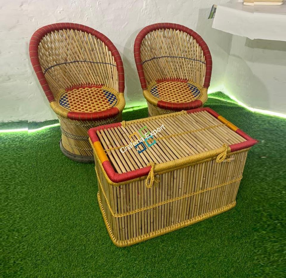 Trending Handmade Bamboo Basket Organizer For Home Kitchen Laundry | Picnic Camping Basket - Large Size