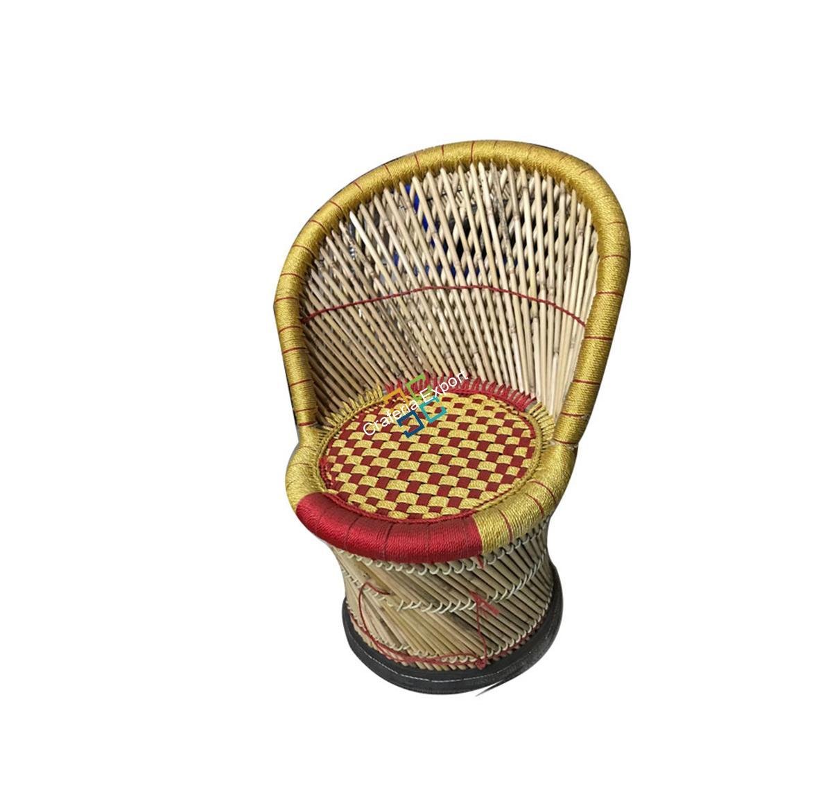 Natural Mudda Bamboo Handcrafted Chair For Home, Restaurants, Hotels Use