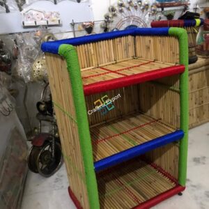 Handcrafted Bamboo Shoe Rack/ Stand/ Shelf for Outdoor/Indoor Use – Medium Size